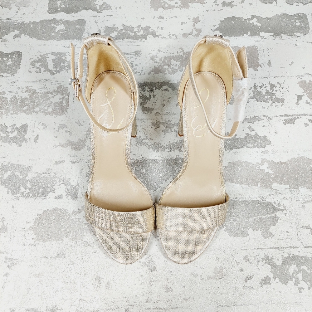 Sam Edelman Gold Block Heel Sandals - Picture 10 of 10